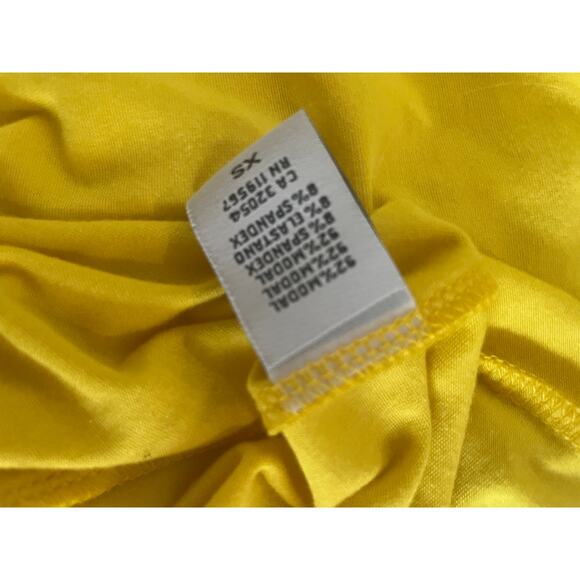 RACHEL PALLY Yellow Deep Plunge Empire Waist Babydoll Maxi Dress Size XS Modal - Picture 7 of 8
